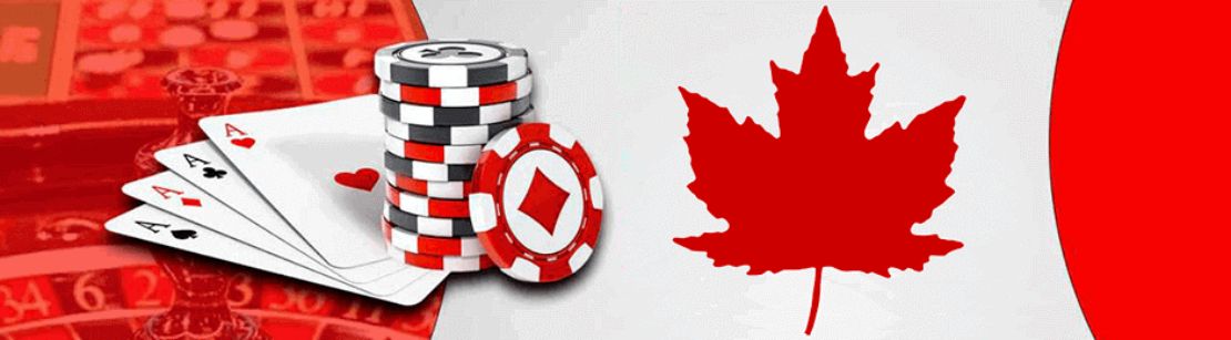 Casino items and Canada flag